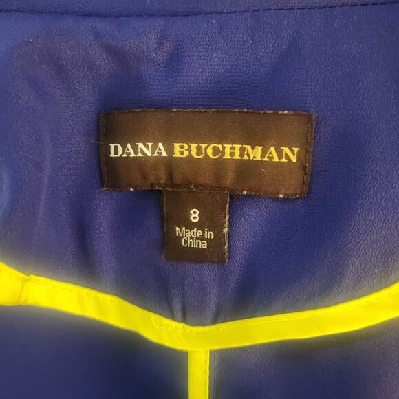 Dana Buchman Lightweight Single Button Blue Blazer Jacket, Size 8 - Picture 5 of 6